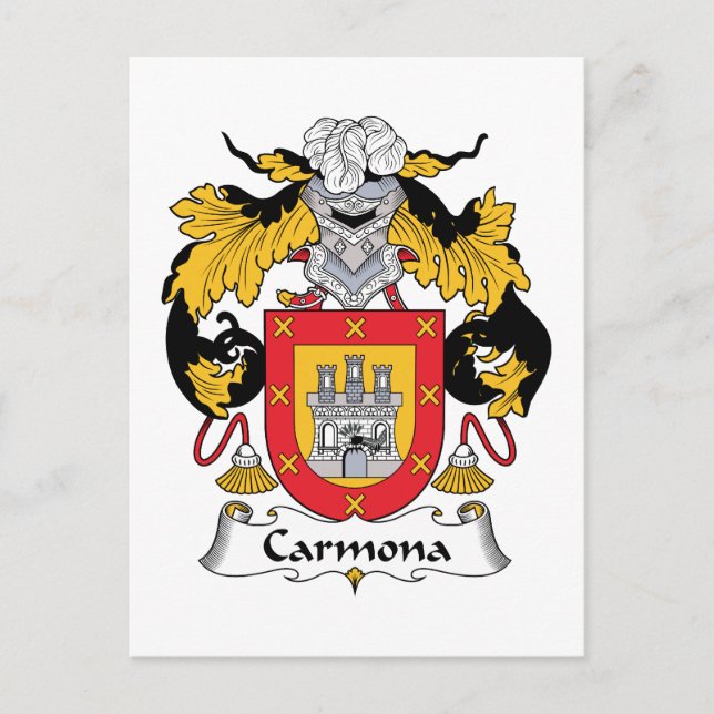 Carmona Family Crest Vykort (Framsida)