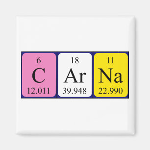 Carna Periodisk bord namn magnet