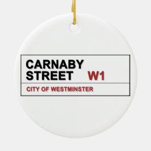 Carnaby Street London England - Swinging! Julgransprydnad Keramik