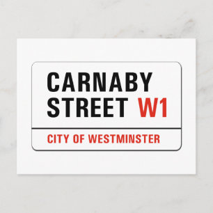 Carnaby Street, London Street Sign Vykort