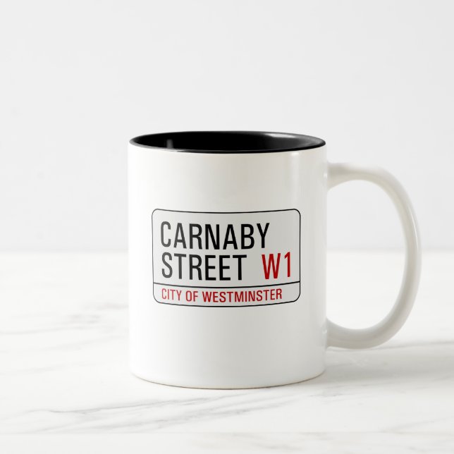 Carnaby Street-tecken Två-Tonad Mugg (Höger)
