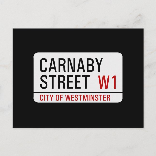 Carnaby Street-tecken Vykort (Framsida)
