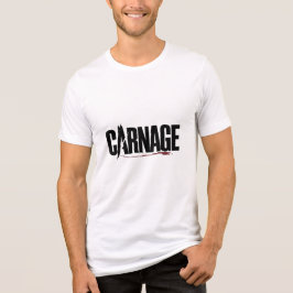"Carnage – Sharp Typography Blood Drip Graphic" T Shirt