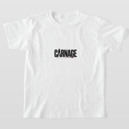 "Carnage – Sharp Typography Blood Drip Graphic" T Shirt