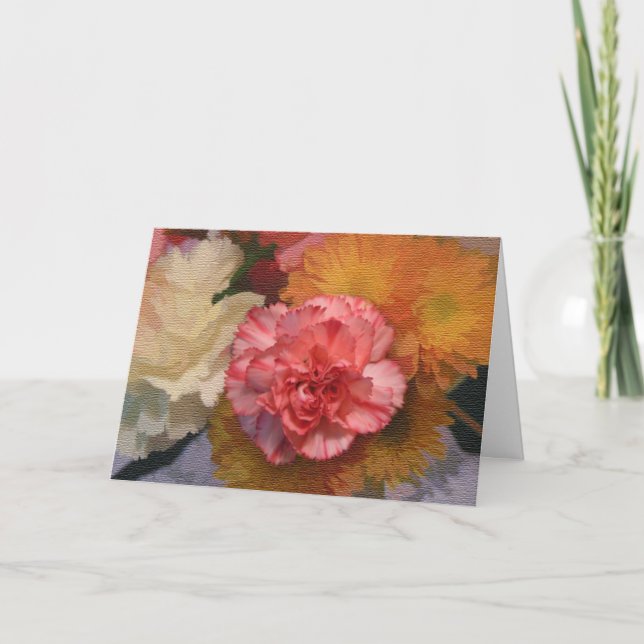 Carnation Birthday Card Kort (Framsida)