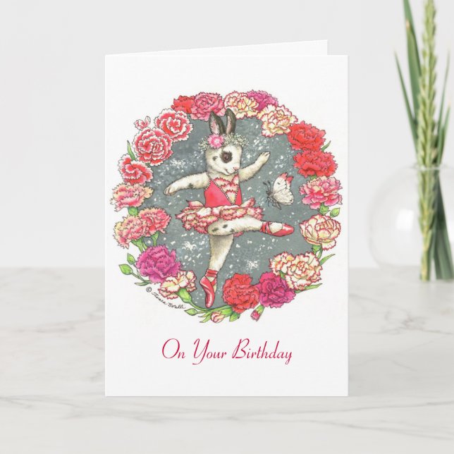 Carnation Birthday-kort Kort (Framsida)