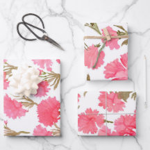 Carnation Blommigt Watercolor Elegant Mors dag