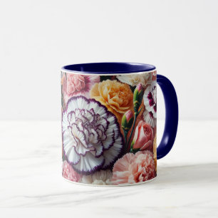 Carnation-blommor mugg
