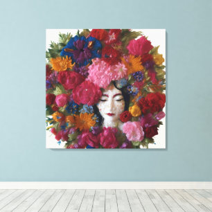 Carnation Blooms of Winter Grace: Canvas i januari