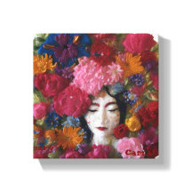 Carnation Blooms of Winter Grace: Canvas i januari
