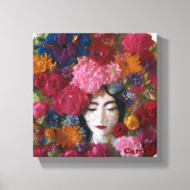 Carnation Blooms of Winter Grace: Canvas i januari