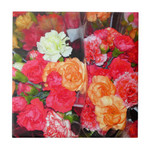 Carnation Flower Mix Tile Kakelplatta