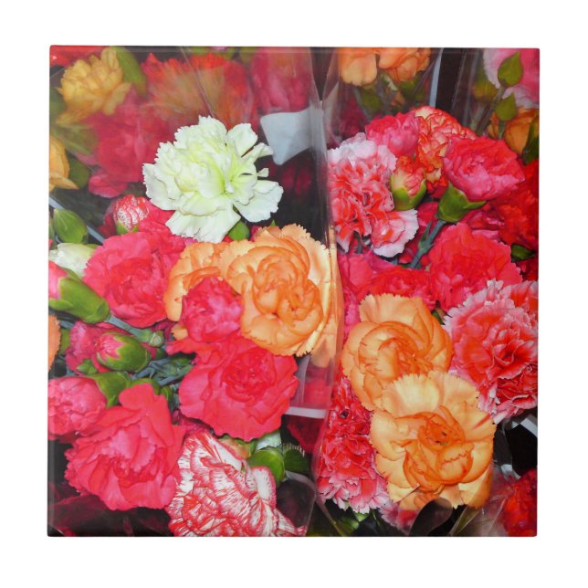 Carnation Flower Mix Tile Kakelplatta (Framsidan)