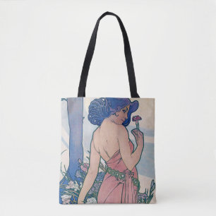 Carnation (fyra blommor), Alphonse Mucha Tygkasse