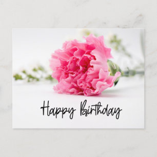 Carnation Grattis på födelsedagen i Rosa Helg Vykort