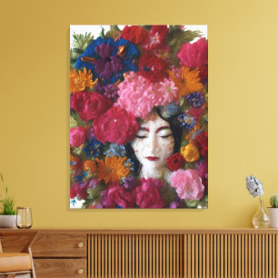 Carnation-gudinna in Winter Light Acrylic Wall Art Canvastryck