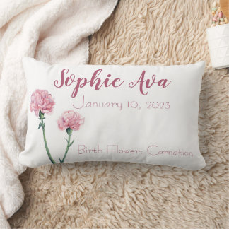 Carnation Januth Birth Monte Flower Lumbarkudde