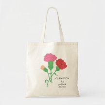 Carnation Januth Birth Month Flower Bag