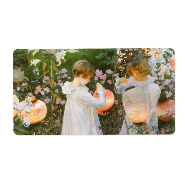 Carnation, Lily, Lily, Ro av John Singer Sargent Fraktsedel (Framsidan)