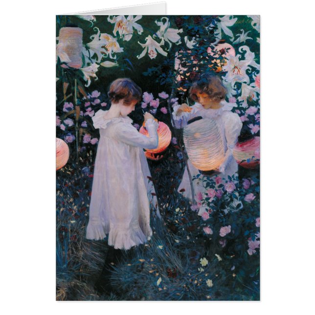 Carnation, Lily, Lily, Ro av John Singer Sargent Hälsningskort (Framsidan)