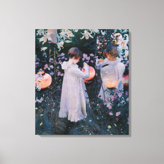 Carnation, Lily, Lily, Ro (John Singer Sargent) Canvastryck (Framsida)