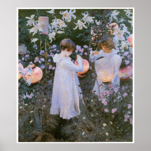 Carnation, Lily, Lily, Ro, John Singer Sargent Poster (Framsidan)