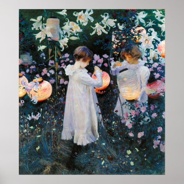 Carnation, Lily, Lily, Ro - John Singer Sargent Poster (Framsidan)