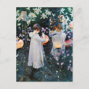Carnation, Lily, Lily, Ro - John Singer Sargent Vykort