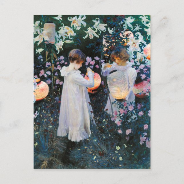 Carnation, Lily, Lily, Ro - John Singer Sargent Vykort (Framsida)