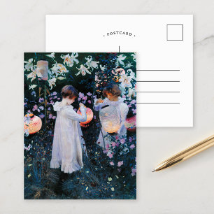 Carnation, Lily, Lily, Ro   John Singer Sargent Vykort