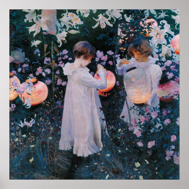 Carnation Lily Lily Rose av John Singer Sargent Poster (Framsidan)