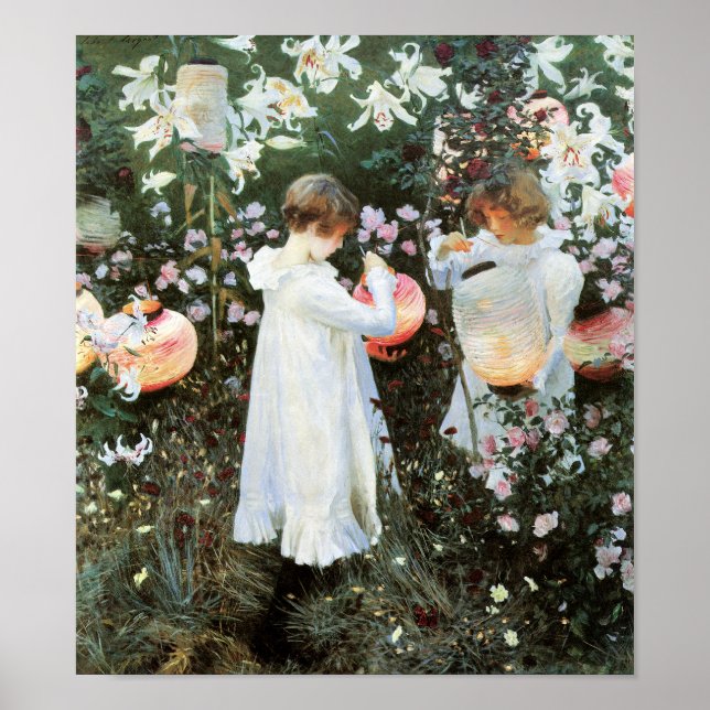 Carnation Lily Ro John Sargent Fine Art Poster (Framsidan)
