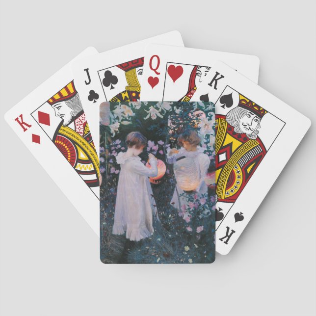 Carnation Lily Ro John Singer Sargent Art Casinokort (Baksidan)