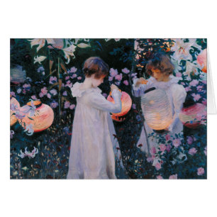 Carnation Lily Ro John Singer Sargent Art Hälsningskort