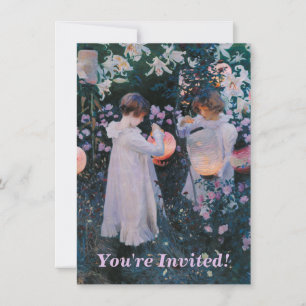 Carnation Lily Ro John Singer Sargent Art Inbjudningar