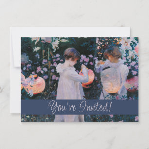 Carnation Lily Ro John Singer Sargent Art Inbjudningar