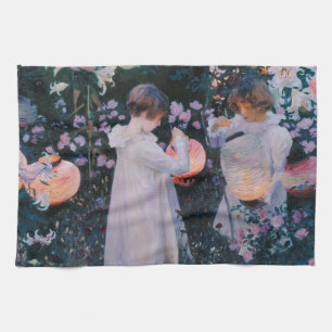 Carnation Lily Ro John Singer Sargent Art Kökshandduk