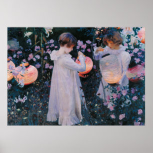 Carnation Lily Ro John Singer Sargent Art Poster