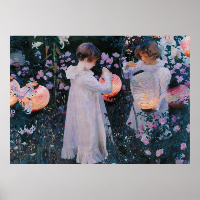 Carnation Lily Ro John Singer Sargent Art Poster (Framsidan)