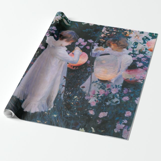 Carnation Lily Ro John Singer Sargent Art Presentpapper (Utrullad)