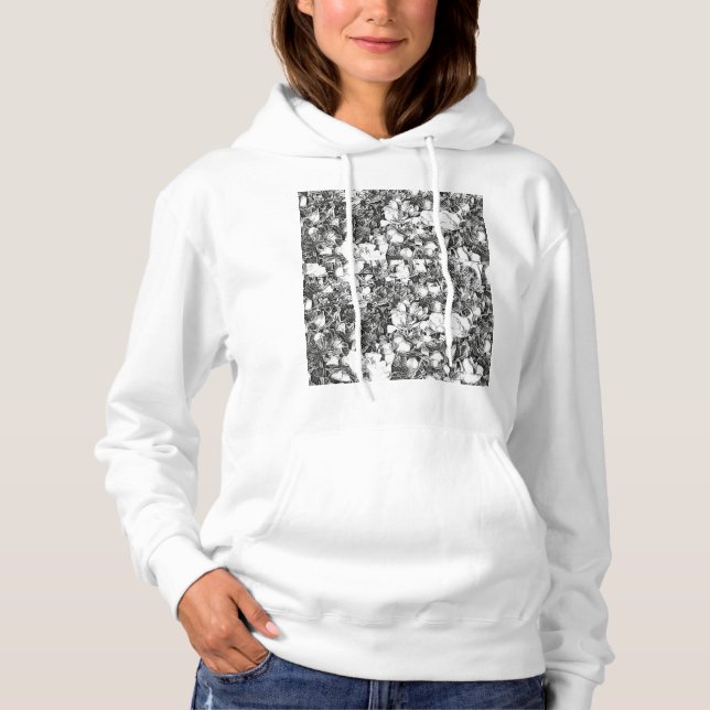 Carnation Pen Hooded Sweatshirt (vit) T Shirt (Framsida)