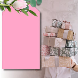 Carnation Rosa Solid Färg | Klassisk | ELEGANT Presentetikett