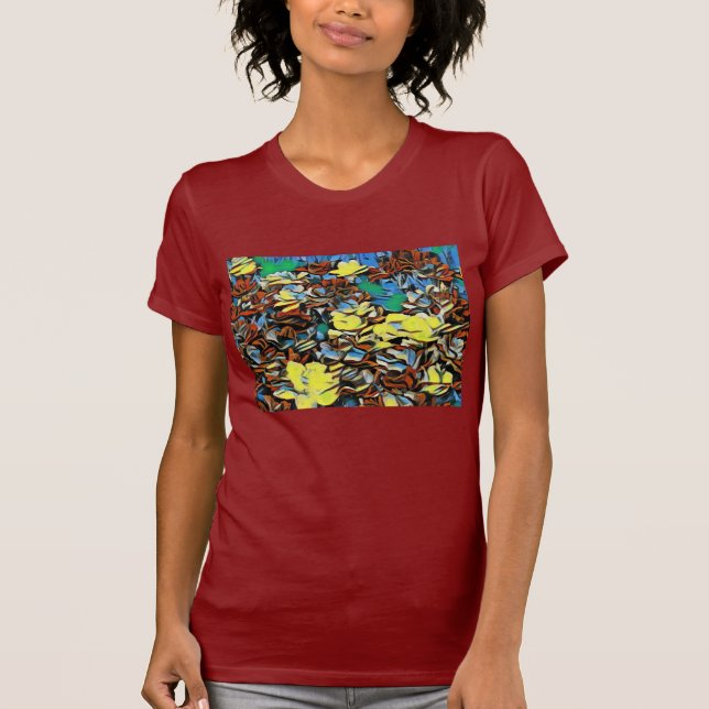 Carnation T-Shirt (Mörk Red) med drömeffekt (Framsida)