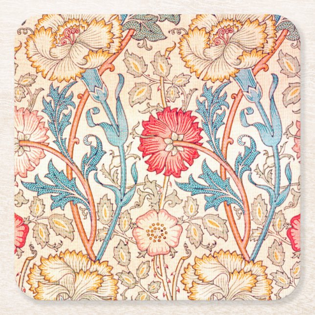 Carnation, William Morris Underlägg Papper Kvadrat (Framsidan)