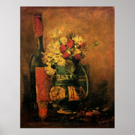 Carnations, Ro och ett Flaska av Vincent van Gogh Poster