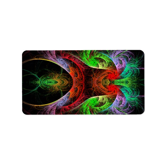 Carnaval Abstrakt Art Adressetikett (Framsidan)