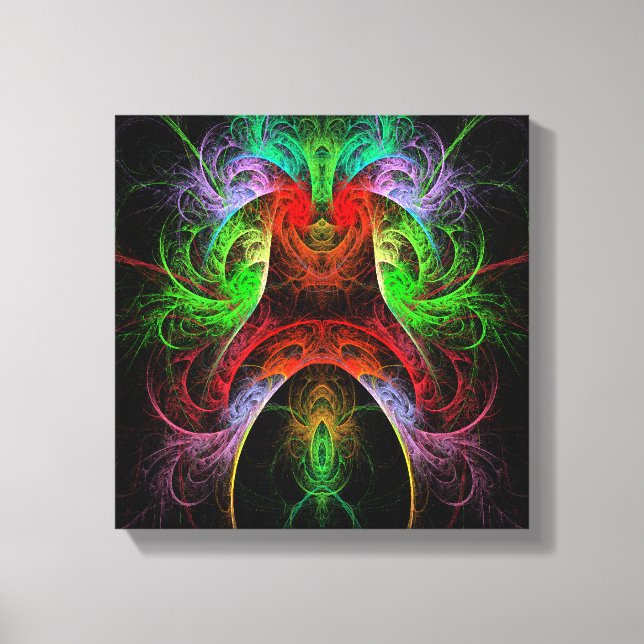 Carnaval Abstrakt Art Black and White Canvastryck (Framsida)