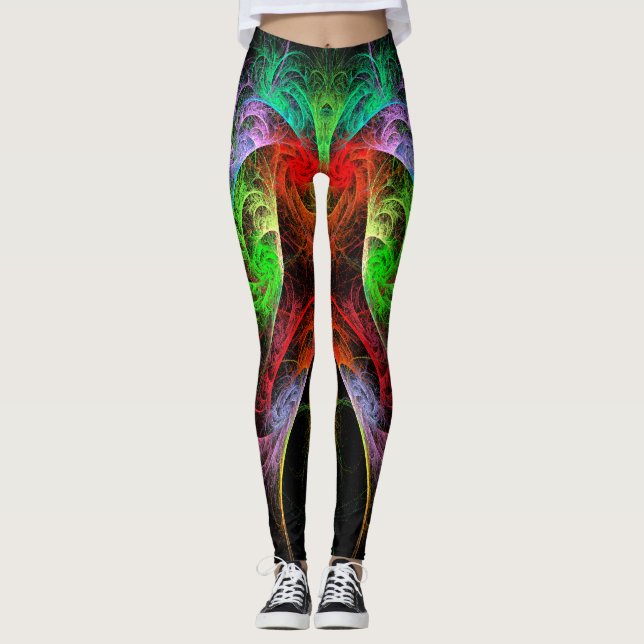 Carnaval Abstrakt Art Leggings (Framsida)
