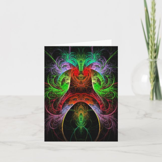 Carnaval Abstrakt Art Note Card Kort (Framsida)