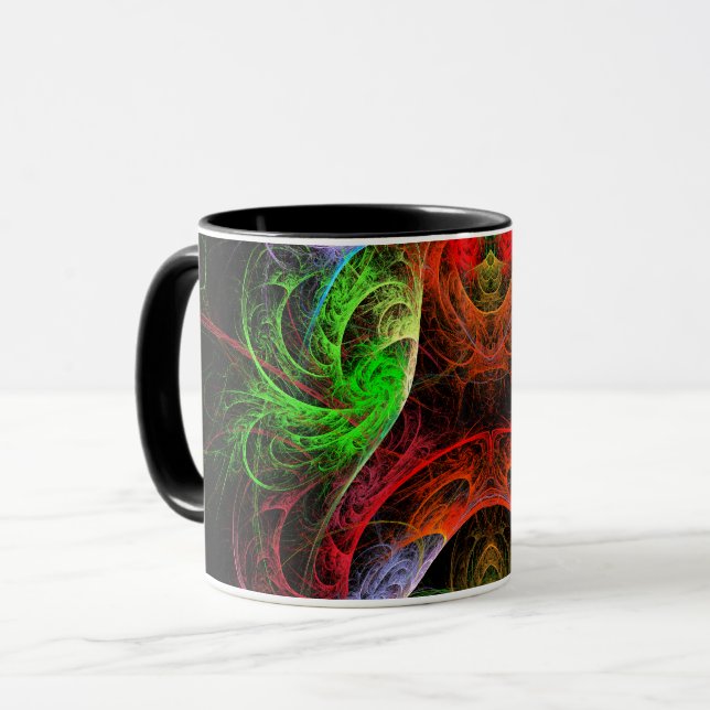 Carnaval Abstrakt Coffee Mugg (Framsida vänster)